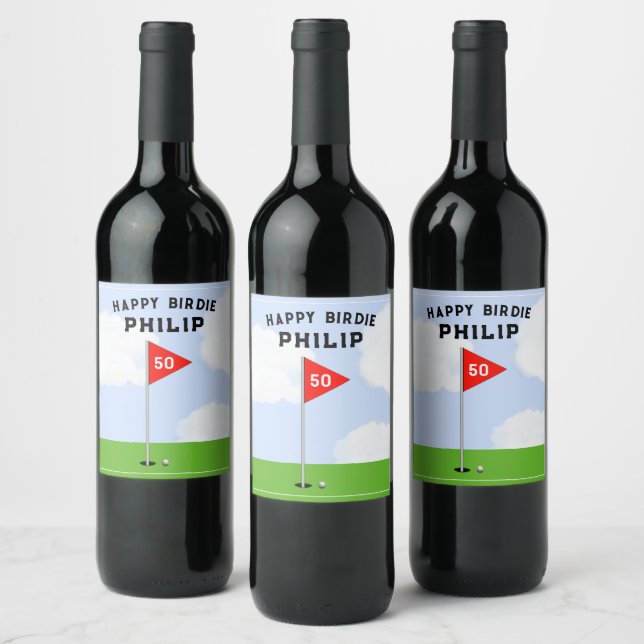 Étiquette Pour Bouteilles De Vin Golf Anniversaire (Bouteilles)