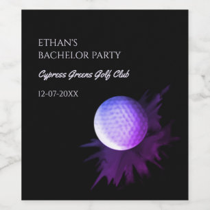 Étiquette Pour Bouteilles De Vin Golf Bachelor Party Golfing Golfing Minimal élégan