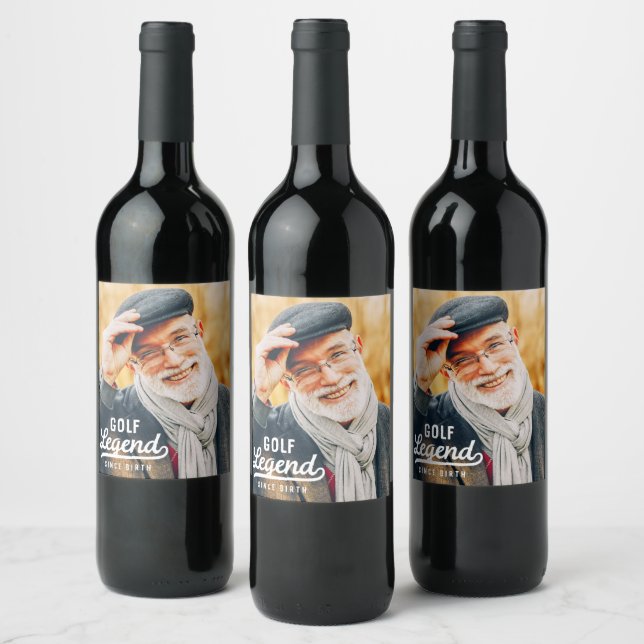 Étiquette Pour Bouteilles De Vin Golf Légende depuis la naissance Amusante Moderne  (Bouteilles)