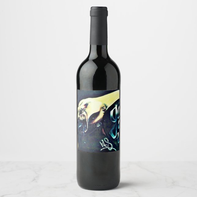 Étiquette Pour Bouteilles De Vin Graffiti Art en bouteille de vin (Devant)