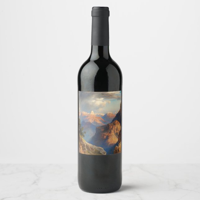 Étiquette Pour Bouteilles De Vin Grand Canyon, 1912 par Thomas Moran (Devant)