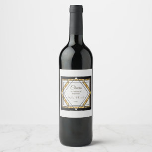 Étiquette Pour Bouteilles De Vin Grand Mariage Gatsby Gold White Art Déco