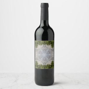Étiquette Pour Bouteilles De Vin Green Moss & Earth Nature Art