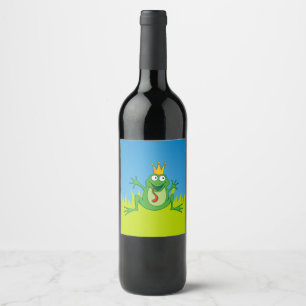Étiquette Pour Bouteilles De Vin Grenouille de Prince