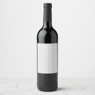 Étiquette Pour Bouteilles De Vin Gris, moderne, simple, cool, lignes de grille tend