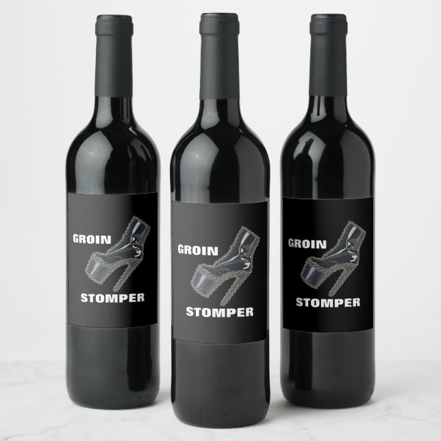 ÉTIQUETTE POUR BOUTEILLES DE VIN GROIN STOMPER (Bouteilles)