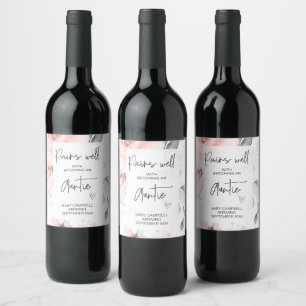 Étiquette Pour Bouteilles De Vin Grossesse bébé Faire-part à la maternité
