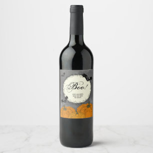 Étiquette Pour Bouteilles De Vin Halloween Élégant pour Client