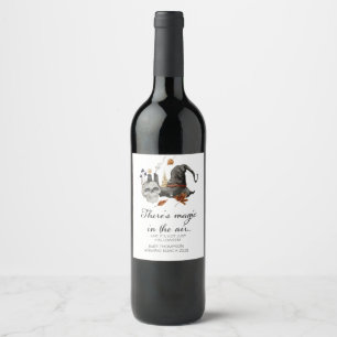 Étiquette Pour Bouteilles De Vin Halloween Grossesse Faire-part grand-parent à être