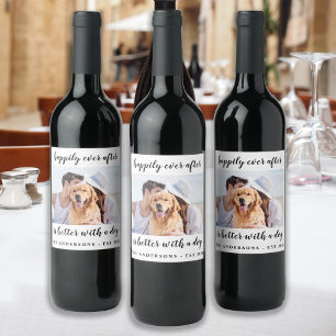Étiquette Pour Bouteilles De Vin Happily Ever After Photo Wedding