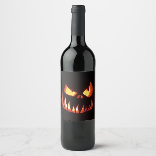 Étiquette Pour Bouteilles De Vin Happy Halloween (Devant)