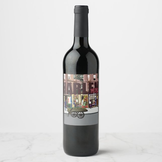 Étiquette Pour Bouteilles De Vin HarlemBizBoom (Devant)