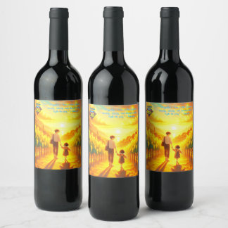 Étiquette Pour Bouteilles De Vin Héritage dans chaque sip - Père & Enfant Vineyard