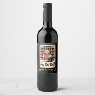 Étiquette Pour Bouteilles De Vin Hey Boo-tiful ! Costume Citrouille Halloween vinta