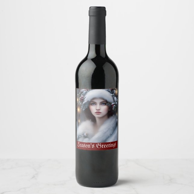 Étiquette Pour Bouteilles De Vin Holiday (Devant)