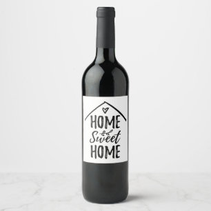 Étiquette Pour Bouteilles De Vin Home Sweet Home Citation Nouveau Home Living Décor