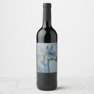 Étiquette Pour Bouteilles De Vin Horse de Many Colors