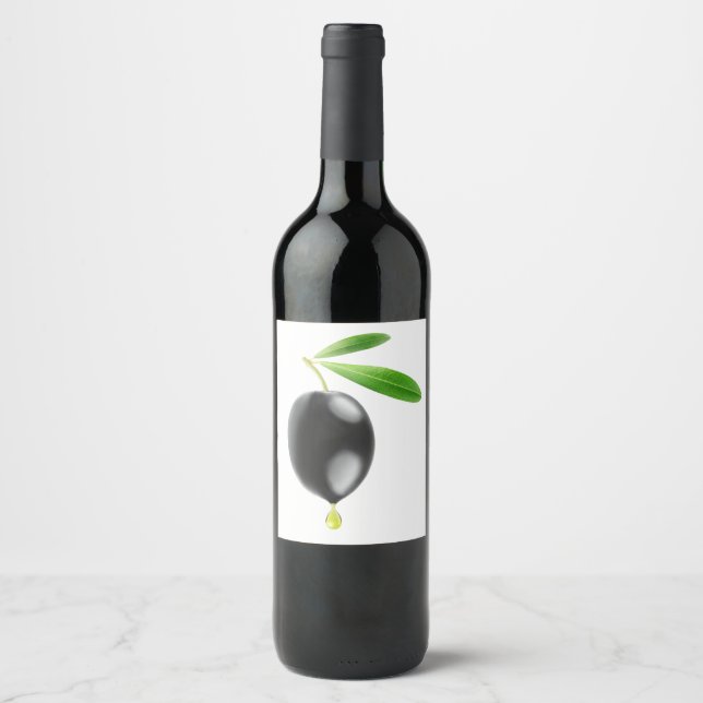 Étiquette Pour Bouteilles De Vin Huile d'olive (Devant)