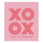 Huiles et baisers Valentine Vin Étiquette - Rose