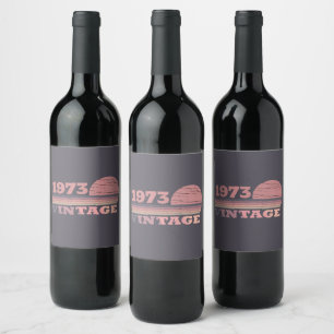 Étiquette Pour Bouteilles De Vin Idée cadeau d'anniversaire vintage personnalisé