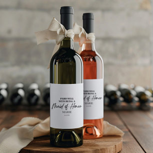 Étiquette Pour Bouteilles De Vin Il convient d'être une servante d'honneur