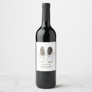 Étiquette Pour Bouteilles De Vin Illustré serez-vous mon étiquette de vin