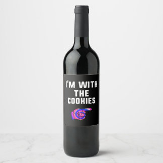 Étiquette Pour Bouteilles De Vin Im Avec Cookies | Tie Dye Funny Produits