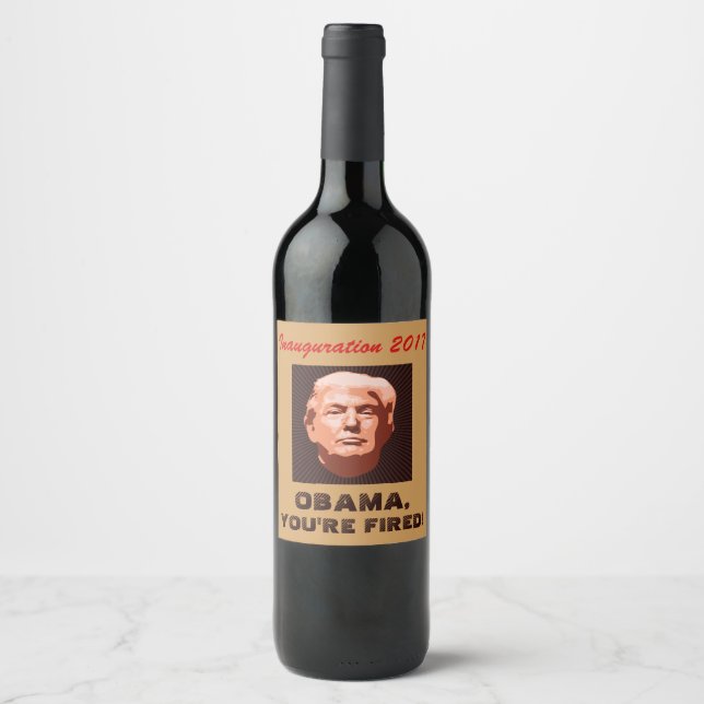 Étiquette Pour Bouteilles De Vin Inauguration de Trump 2017 (Devant)