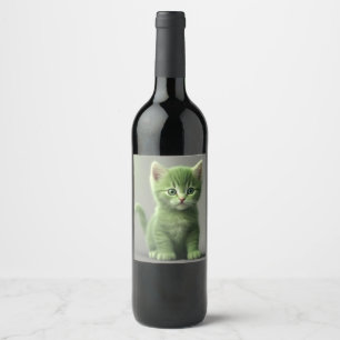 Étiquette Pour Bouteilles De Vin Incroyable Kitten