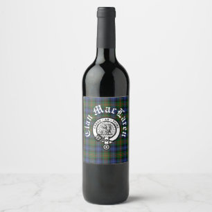 Étiquette Pour Bouteilles De Vin Insigne de Clan MacLaren et Tartan Personnalisable