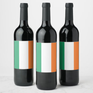 Étiquette Pour Bouteilles De Vin Irlande National Flag, standard irlandais, bannièr