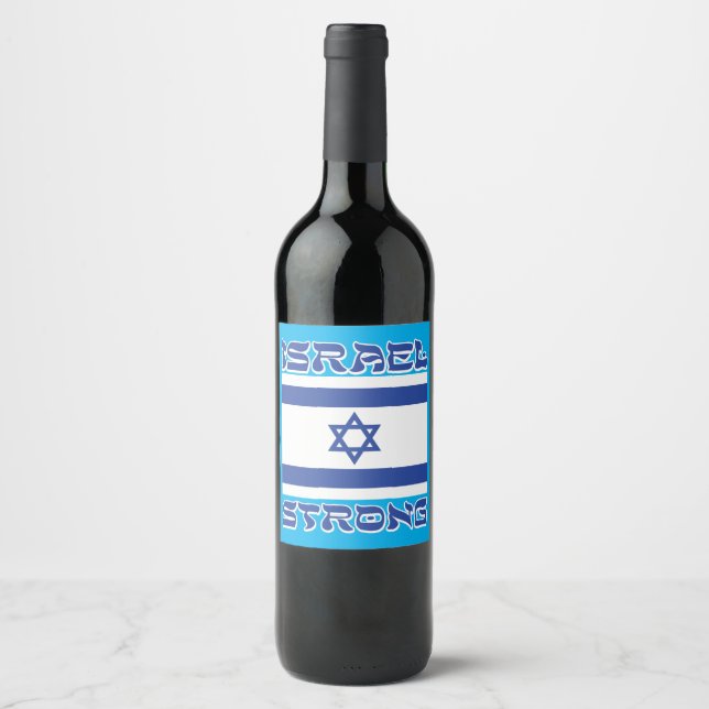 Étiquette Pour Bouteilles De Vin Israël fort (Devant)