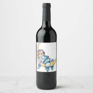 Étiquette Pour Bouteilles De Vin J'Ai Besoin De L'Astronome Spatiale Moon Galaxy Sp