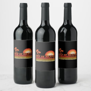 Étiquette Pour Bouteilles De Vin J'aime Golfe du Mexique est 1550 vintage