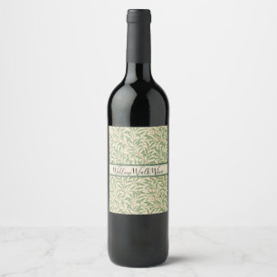 Étiquette Pour Bouteilles De Vin Jardin aux branches de saule de William Morris Fle
