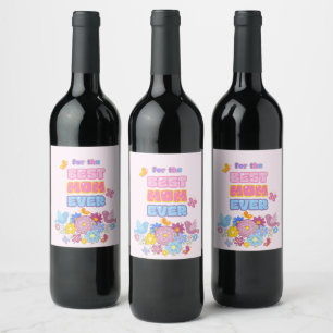 Étiquette Pour Bouteilles De Vin Jardin Fantaisiste Oiseaux et Papillons Meilleure 
