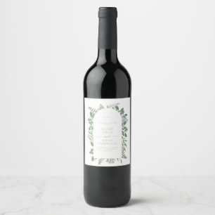 Étiquette Pour Bouteilles De Vin Jardin verdoyant