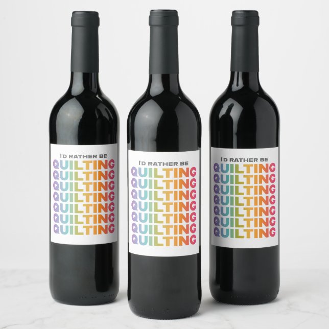 Étiquette Pour Bouteilles De Vin Je préfère étouffer les lettres Rainbow Ombre (Bouteilles)