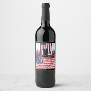 Étiquette Pour Bouteilles De Vin Je promets l'allégeance au président Trump