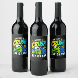Étiquette Pour Bouteilles De Vin Je suis prêt à écraser la première année de rentré