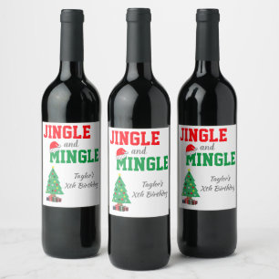 Étiquette Pour Bouteilles De Vin Jingle Et Mingle