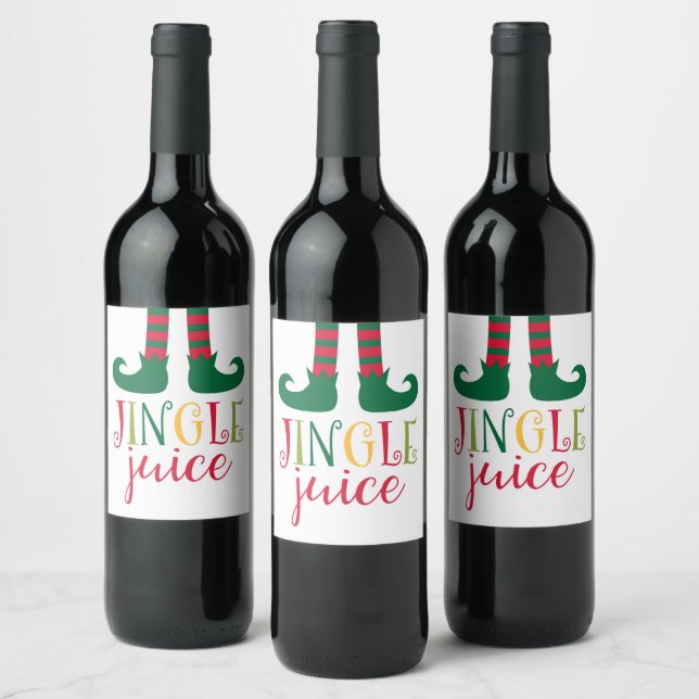 Étiquette Pour Bouteilles De Vin Jingle Jus Noël Vin bouteille Étiquette (Bouteilles)