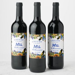 Étiquette Pour Bouteilles De Vin Joli Boho Floral Bachelorett Party