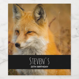Étiquette Pour Bouteilles De Vin Jote Red Fox Wilderness Nature Photographie