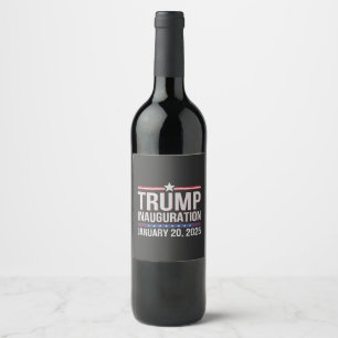 Étiquette Pour Bouteilles De Vin Jour de l'investiture de Trump Janvier 2025 Présid