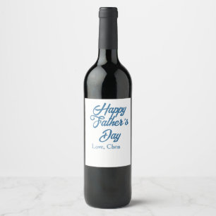 Étiquette Pour Bouteilles De Vin Joyeuse fête des pères nom gris amour meilleur pap
