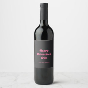 Étiquette Pour Bouteilles De Vin Joyeuse Saint-Valentin Paillettes