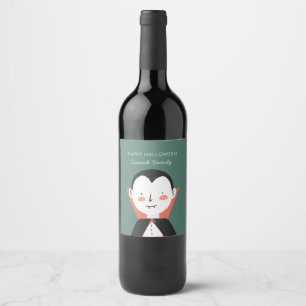 Étiquette Pour Bouteilles De Vin Joyeux Halloween Dracula