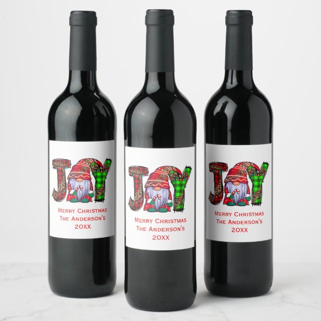 Étiquette Pour Bouteilles De Vin Joyeux Noël (Bouteilles)