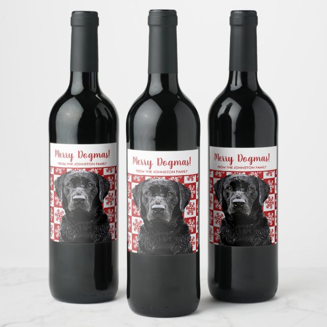Étiquette Pour Bouteilles De Vin Joyeux Noël Dogmas Black Lab Festival (Bouteilles)
